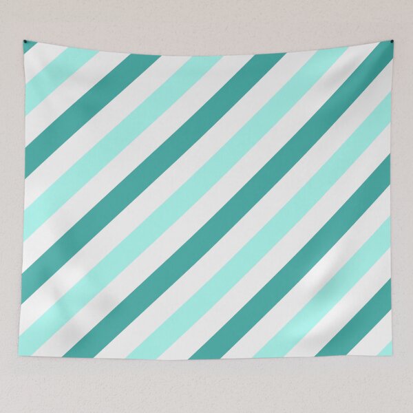 Item preview, Teal-Diagonal-Tinted-White Two-Tone Diagonal Stripes designed and sold by ImageNugget.