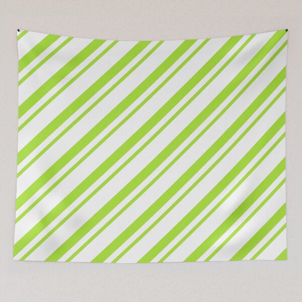Item preview, LimeGreen Thin Diagonal Stripes designed and sold by ImageNugget.