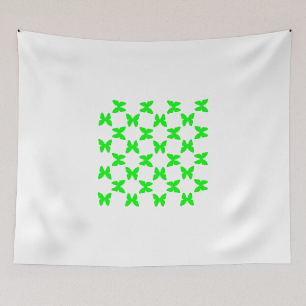 Item preview, Lime Green Random Butterflies on Black designed and sold by Mtothe5thPower.