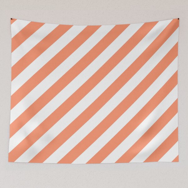 Item preview, Coral Thick Diagonal Stripes designed and sold by ImageNugget.