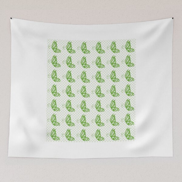 Item preview,  Fluttering Butterflies - Green And White designed and sold by dahlymama.