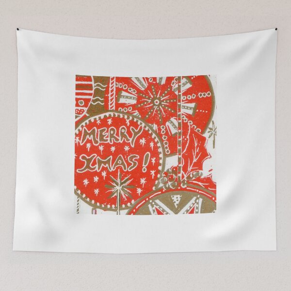Item preview, Xmas Baubles 25 Merry Xmas -  Gelli Plate Print and Ink designed and sold by Heatherian.