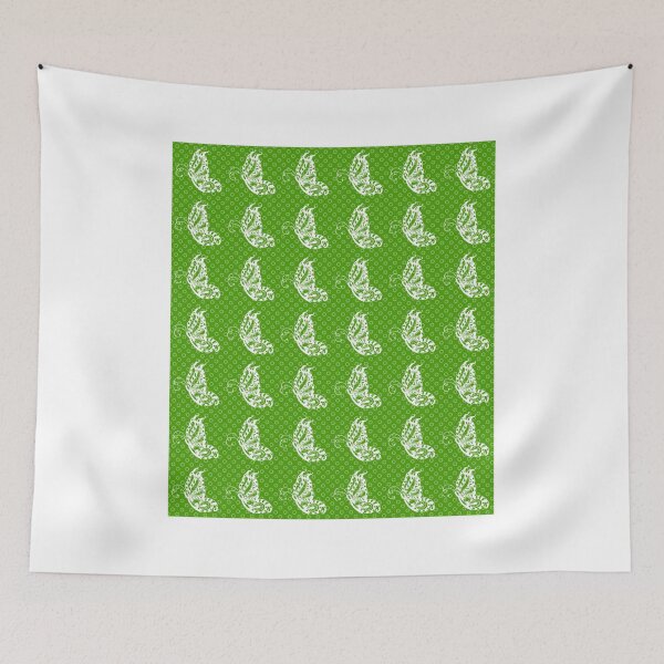 Item preview, Fluttering Butterflies - Green And White 2 designed and sold by dahlymama.