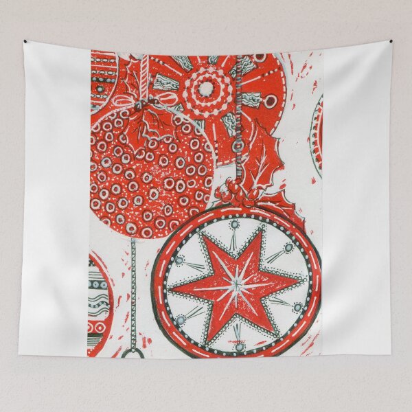Item preview, Xmas Baubles 20 -  Gelli Plate Print and Ink designed and sold by Heatherian.