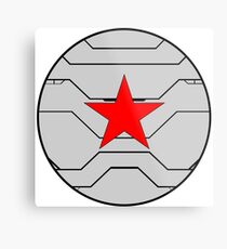 Winter Soldier Shield Metal Print