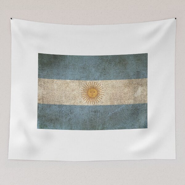 Item preview, Old and Worn Distressed Vintage Flag of Argentina designed and sold by JeffBartels.