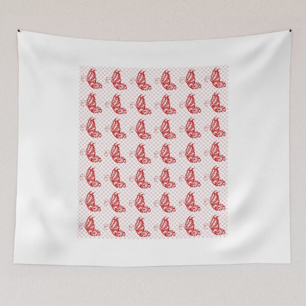 Item preview, Fluttering Butterflies - Red And White designed and sold by dahlymama.