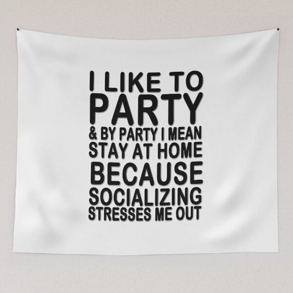 Item preview, I like to party & by party I mean stay at home because socializing stresses me out designed and sold by masonsummer.