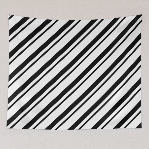 Item preview, Black Thin Diagonal Stripes designed and sold by ImageNugget.
