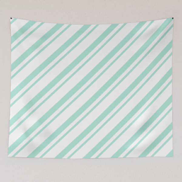Item preview, Mint Thin Diagonal Stripes designed and sold by ImageNugget.