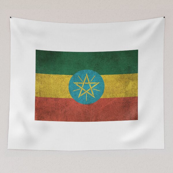 Item preview, Old and Worn Distressed Vintage Flag of Ethiopia designed and sold by JeffBartels.