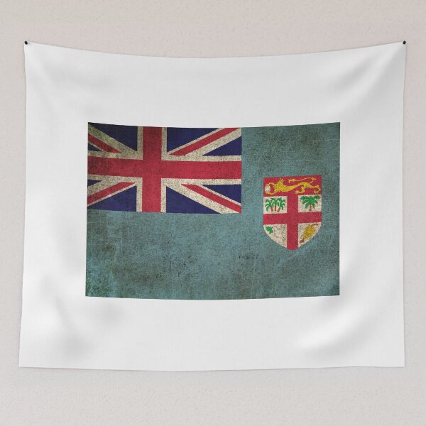 Item preview, Old and Worn Distressed Vintage Flag of Fiji designed and sold by JeffBartels.