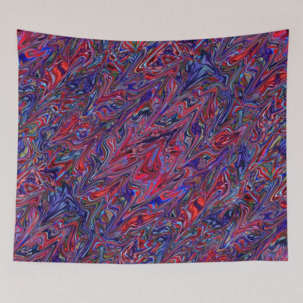 Item preview, Red Blue Marbling designed and sold by bloomingvine.