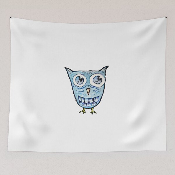 Item preview, Cute blue owl designed and sold by FrictionMaxxing.