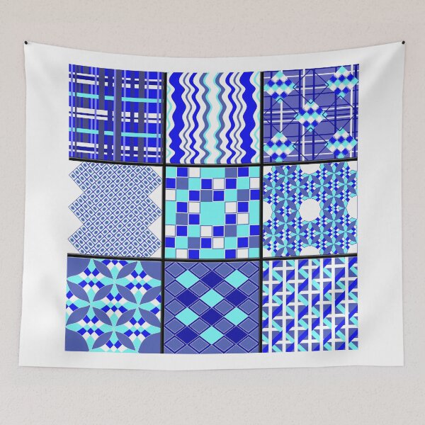 Item preview, Blues in the Night - Quasi-Quilt designed and sold by IvieLeagueJots.