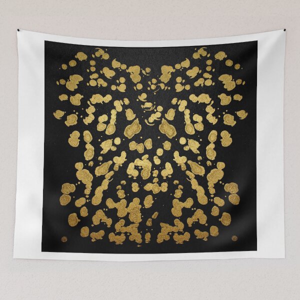 Aperçu de l'œuvre Paint Splatter in Faux Gold and Black créée et vendue par Blkstrawberry.