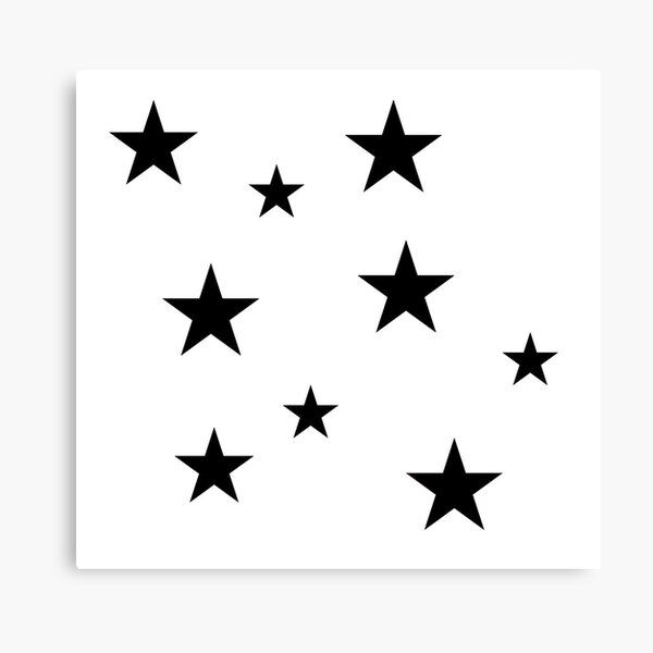 Black Star Sticker Pack Canvas Print