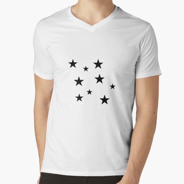 Pack d'autocollants Black Star T-shirt col V