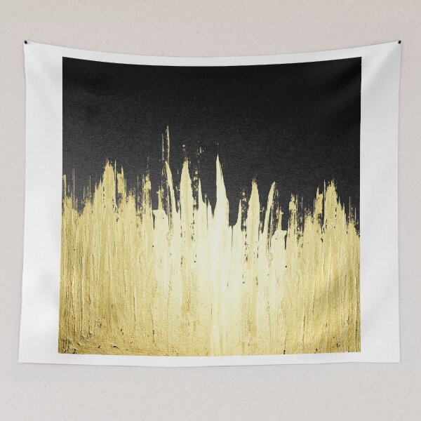 Item preview, Paint Strokes in Faux Gold on Black designed and sold by Blkstrawberry.