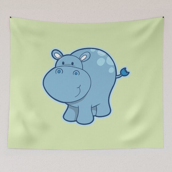 Item preview, Sweet blue hippo designed and sold by Olga Chetverikova.