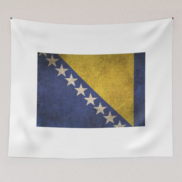 Item preview, Old and Worn Distressed Vintage Flag of Bosnia - Herzegovina designed and sold by JeffBartels.