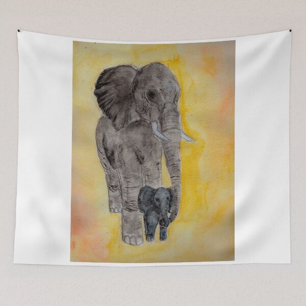 Item preview, Mama and Baby Elephant designed and sold by Jen Hallbrown.