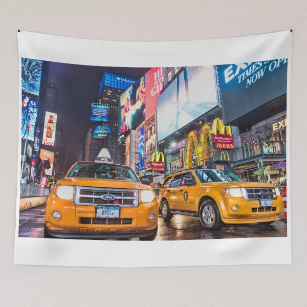 Item preview, Taxis in Times Square, New York designed and sold by Cathy Grieve.
