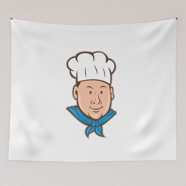 Aperçu de l'œuvre Chef Cook Happy Isolated Cartoon créée et vendue par patrimonio.