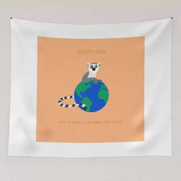 Item preview, Earth Day Lemur designed and sold by Peppermint Narwhal.