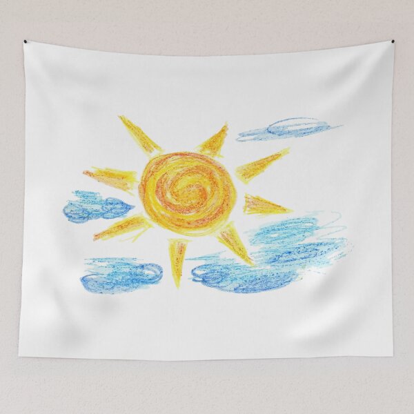 Item preview, Hand Drawn Sun and Clouds 2 designed and sold by AnnArtshock.