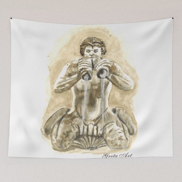 Item preview, Detail of the fountain of Moro, Piazza Navona, Rome designed and sold by Greta Art.