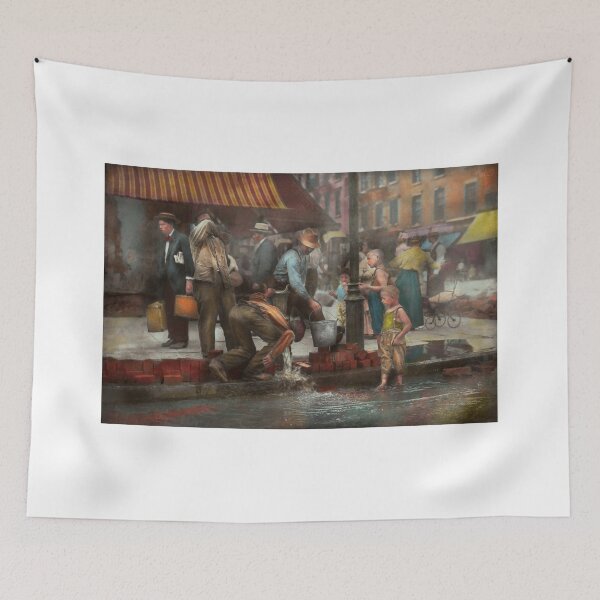 Item preview, City - NY - Drinking water from a street pump 1910 designed and sold by Mike Savad Photography.