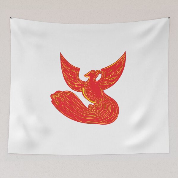 Item preview, Phoenix Rising Etching designed and sold by patrimonio.