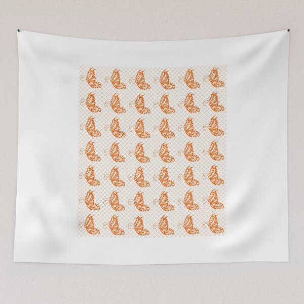 Item preview, Fluttering Butterflies - Orange And White 2 designed and sold by dahlymama.