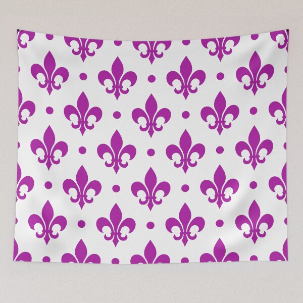 Item preview, Magenta Fleur de Lis on white background designed and sold by ImageNugget.