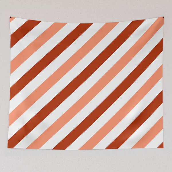 Item preview, Coral-Diagonal-Tinted-White Two-Tone Diagonal Stripes designed and sold by ImageNugget.