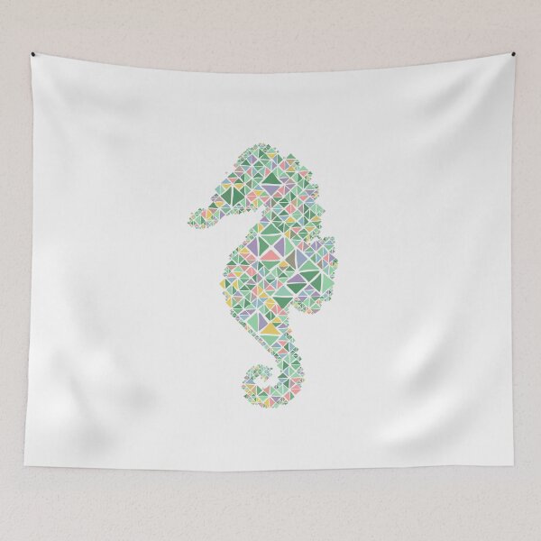 Item preview, Nautical Seahorse pastel spring colours  designed and sold by hieu tran.