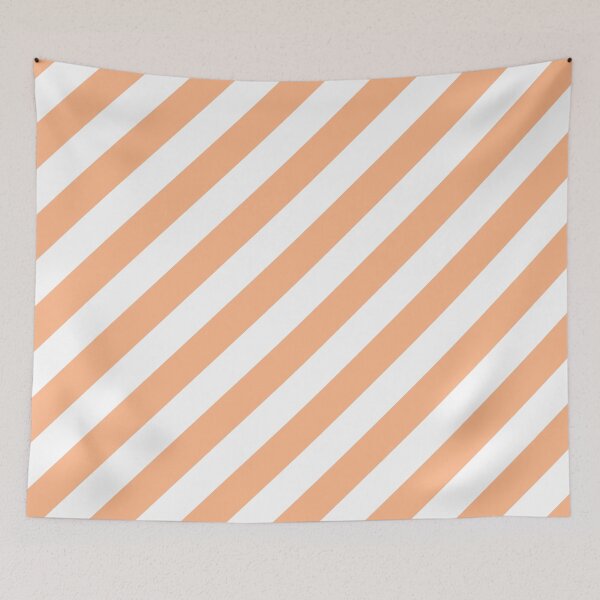 Item preview, Peach Thick Diagonal Stripes designed and sold by ImageNugget.