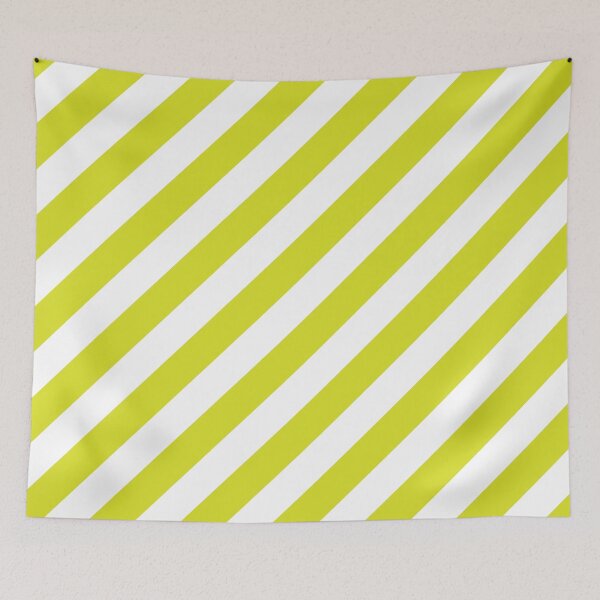 Item preview, Chartreuse Thick Diagonal Stripes designed and sold by ImageNugget.