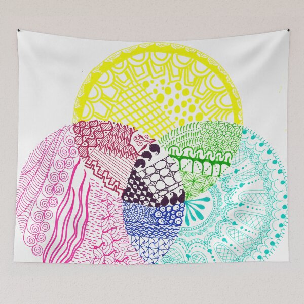 Aperçu de l'œuvre Zentangle CMYK créée et vendue par Mehndijazz.