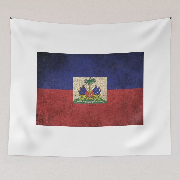 Item preview, Old and Worn Distressed Vintage Flag of Haiti designed and sold by JeffBartels.
