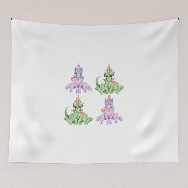 Item preview, Party Hat Unicorns and Dragons designed and sold by SimplyKitt.
