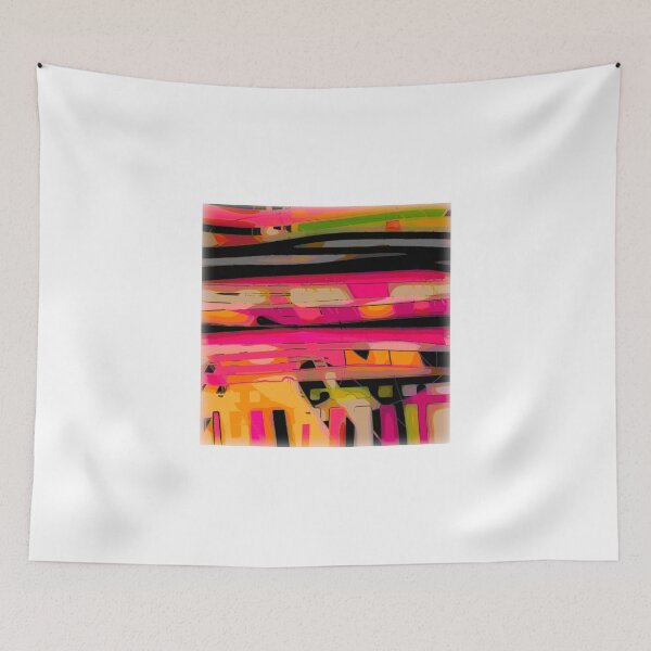 Item preview, Hot colored sunset abstract, modern NEW FASHION textile art designed and sold by ackelly4.