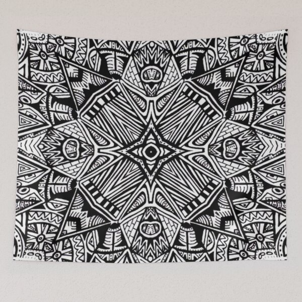 Item preview, Black and White Aztec Star designed and sold by KirstenStar.