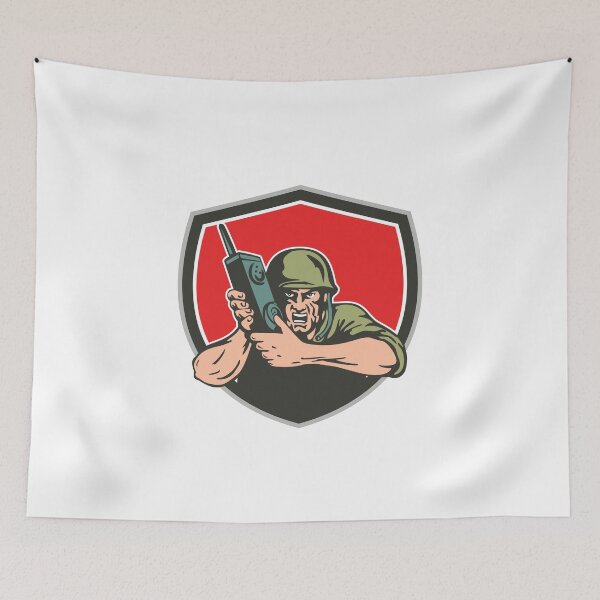 Item preview, World War Two American Soldier Field Radio Shield designed and sold by patrimonio.