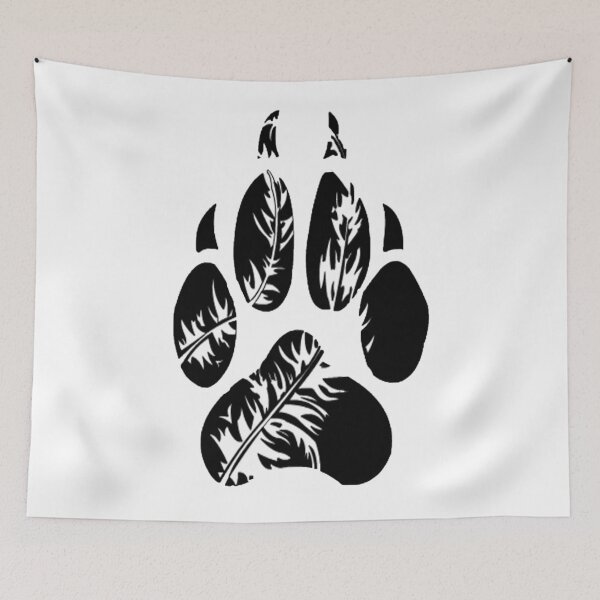 Item preview, Feather Wolf Paw Print designed and sold by AjDreamCraft.