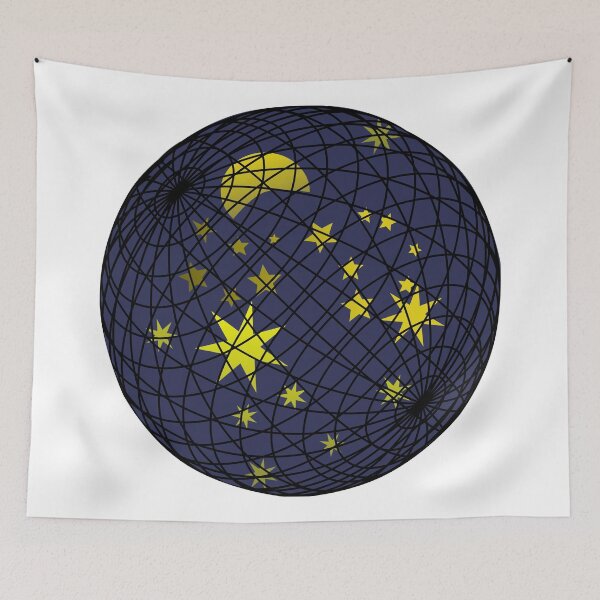 Item preview, Celestial sphere with moon and stars designed and sold by JoAnnFineArt.