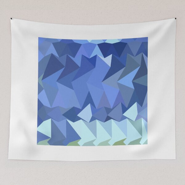 Item preview, Brandeis Blue Abstract Low Polygon Background designed and sold by retrovectors.