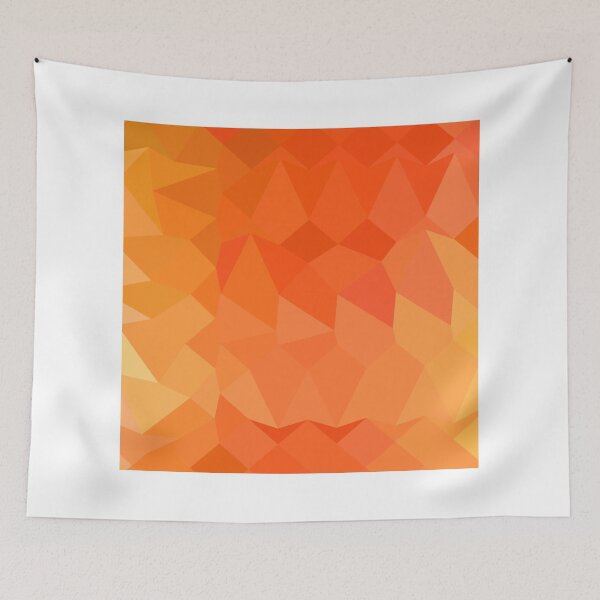 Item preview, Spanish Orange Abstract Low Polygon Background designed and sold by retrovectors.