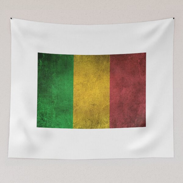 Item preview, Old and Worn Distressed Vintage Flag of Mali designed and sold by JeffBartels.
